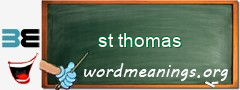 WordMeaning blackboard for st thomas
